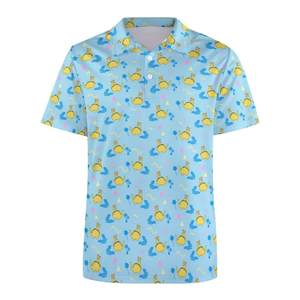 Polo suisse en polyester de sport à sublimation de haute qualité avec logo personnalisé Chemise de <span class=keywords><strong>golf</strong></span> durable de luxe à impression logo unisexe pour hommes - Product Image 3