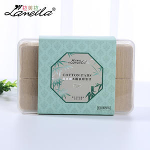 Almohadillas de algodón Lamela, 480 unidades, almohadillas desmaquillantes de fibra de bambú en caja, algodón Natural, absorbente fino para el cuidado de la cara B316 - Product Image 2