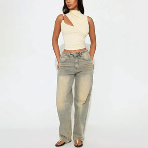 Haut pour Femme Décontracté Personnalisé de Haute Qualité, Respirant et Anti-Boulochage, à Col Montant Découpé - Product Image 2