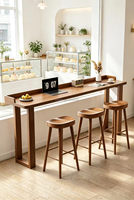 Table à manger en bois contemporaine de haute qualité 2026 pour balcon, bar, restaurant, café, appartement