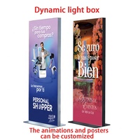 Boîte à lumière intelligente à LED personnalisée, panneau lumineux d'éclairage dynamique, affichage d'affiches