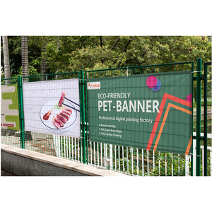 Bannière publicitaire rectangulaire double face en polyester personnalisée pour extérieur, imperméable, en vinyle maillé - Product Image 1