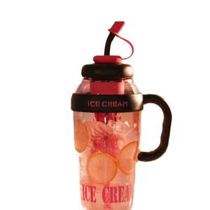 Alta belleza Big Mac Ice King taza <span class=keywords><strong>de</strong></span> agua 1300ml portátil con asa paja flor té taza <span class=keywords><strong>de</strong></span> plástico Lucky Belly Cup - Product Image 6