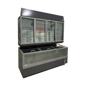 Réfrigérateur-congélateur combiné de supermarché avec porte vitrée supérieure et inférieure CP-CI-01-1450/2100/2500, refroidissement par air pour une température optimale - Product Image 3