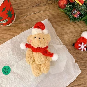 Оптовая продажа, милые мягкие плюшевые мишки, брелок для ключей, игрушки, рождественские украшения, подарки для ребенка, рельефный вышитый дизайн - Product Image 4