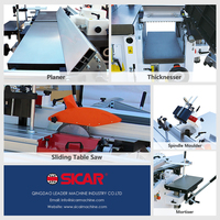 ITALY SICAR 400C Combinée à Bois Scie Dégauchisseuse Raboteuse Machine à Bois Combinée