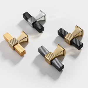 Schrankgriffe mit tiefen Gewindelöchern, robuste Möbelgriffe, rutschfestes, gestreiftes Design für Schrank, Kleiderschrank, Schublade, einfache Installation - Product Image 2