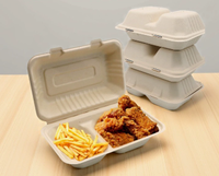 G9 15% de réduction – Contenant alimentaire jetable biodégradable en amidon de maïs, boîte à lunch, vaisselle, ensemble de dîner, emballage en pulpe de bagasse