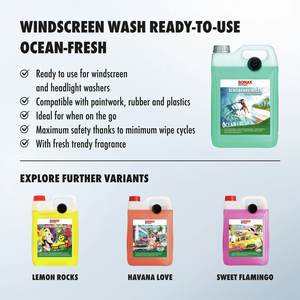 Limpiador de Vidrios Ocean Fresh Listo para Usar, 5L, Solución sin Rastro para Ventanas de Auto y Hogar - Product Image 2
