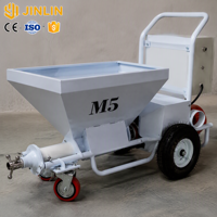 Machine de pulvérisation de mortier et de ciment murale certifiée CE 7,5 kW, haute pression, grand débit, pour isolation ignifuge et construction