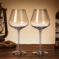 Échantillon gratuit de gobelets à vin en cristal transparent à longue tige pour mariage et fête