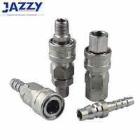 JAZZY P002B Raccord pneumatique à déconnexion rapide en acier inoxydable et laiton, accouplement rapide hydraulique type Poppet, face plate, à visser