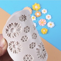 Moules en silicone pour la pâtisserie de gâteaux fondants DM716, forme de fleur, marguerite, décoration, moules à chocolat et bonbons