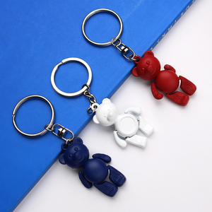 LLavero de oso de peluche de Metal con logotipo grabado con láser personalizado, regalos al por mayor, llavero de oso de Metal de aleación de Zinc - Product Image 4
