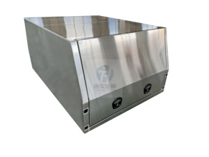 1300*1770*860mm Auvent complet personnalisé en alliage d'aluminium brut pour camionnette et remorque, avec boîte à outils, type aile de mouette et 2 portes - Product Image 1
