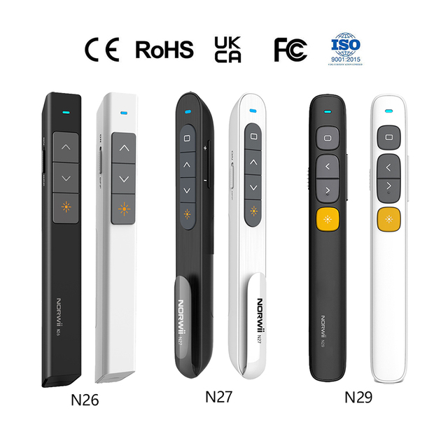 Norwii High Quality Low Price Cheap Integrated Mini Wireless Presenters with Red Laser Pointer