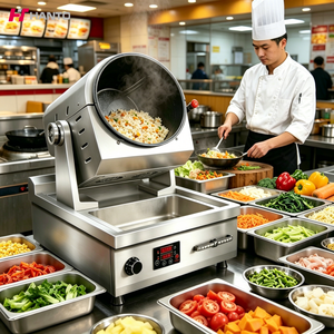 <span class=keywords><strong>Robot</strong></span> de Cuisson Automatique 3s Chauffage Rapide Haute Puissance Contrôle Intelligent de la Température <span class=keywords><strong>Robot</strong></span> de Cuisson pour Cantine Facile à Nettoyer avec Évier - Product Image 1
