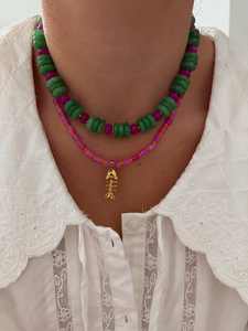 <span class=keywords><strong>Girocollo</strong></span> Multi-gemma bohémien 5*8MM perle di pietra naturale fatto a mano colore della caramella ciondolo Charm per estate spiaggia regalo per fai da te - Product Image 6