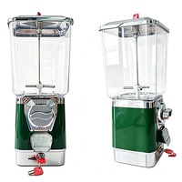 Distributeur automatique de bonbons en vrac Commercial Square Globe Gumball Machine, à monnayeur, pour capsules et balles rebondissantes de 22 à 35 mm TR618S