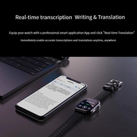 Montre connectée enregistreur intelligent R10 32 Go Hommes Femmes Enregistrement de conférence IA Transfert de texte vocal Réveil Calendrier Bracelet en nylon