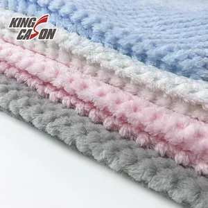 Kingcason提花100涤纶针织法兰绒羊毛纱线染色耐收缩涤纶服装面料