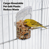 Contenants et gobelets en plastique durables, écologiques, anti-déversement et anti-éclaboussures pour l'eau et les aliments des oiseaux