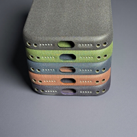 Étui TechWoven avec logo personnalisé et fonction cordon, étui de téléphone pour iPhone 17, étui de téléphone texturé lin pour iPhone 17 Pro Max