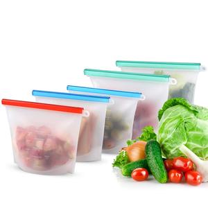 Microwave Available Travel Reusable Food Grade Fresh Food Bag Silicone Food Storage Bag