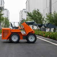 Mini Skid Steer Loader Spot Factory, Wheel Loader Kecil dengan Backhoe, Garansi 1 Tahun, Diesel Skid Steer Loader