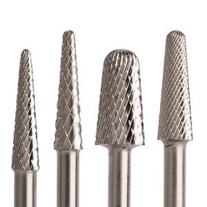 Fraise conique petite taille 2,35 mm à grain moyen, fraises à ongles en carbure de tungstène argentées 3/32'', fraises à ongles pour nettoyer les cuticules, gel de finition sûr, manucure, marque Yaqin - Product Image 6