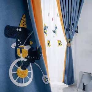 Rideau de rideau occultant brodé moderne et Simple, pour fenêtre de chambre d'enfants, tissu Simple, en vogue, nouvelle collection <span class=keywords><strong>2021</strong></span> - Product Image 4