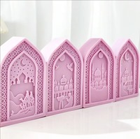 Prière arabe porte sur le thème chocolat étoilé grille de glace moule classique Villas palais château maison porte fenêtre bougie savon