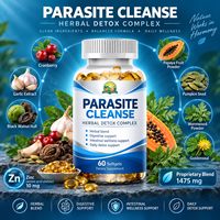 Capsules de détoxification à formule personnalisée, extra-fortes, en gélules molles, aide à éliminer les parasites, OEM