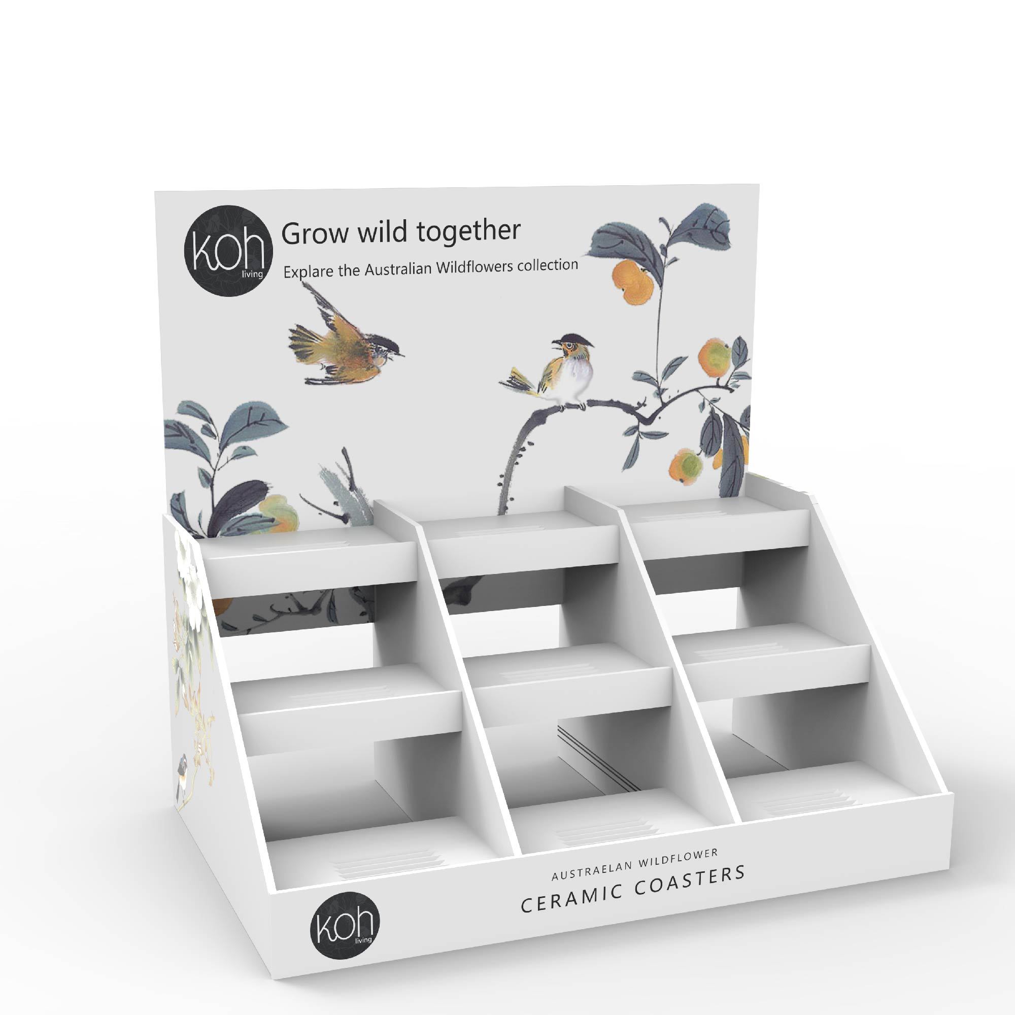 Countertop Coaster Display Rack Customizable Three-layer Acrylic Custom Logo Carton Customized Store Display Stand Polishing — view 6