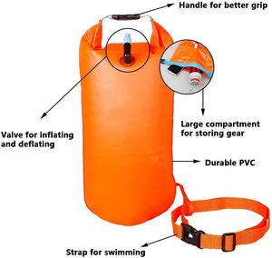 Nuevos productos <span class=keywords><strong>de</strong></span> venta caliente al aire libre a prueba <span class=keywords><strong>de</strong></span> agua bolsa seca seguridad en agua abierta 20l PVC flotante tirar boya <span class=keywords><strong>de</strong></span> natación - Product Image 4