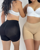 Shorty gainant taille haute sans coutures pour femme, effet ventre plat et rehausseur de fesses, sans enroulement, compression, sculpteur corporel