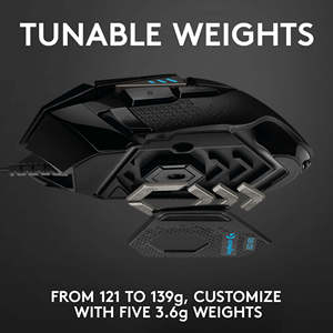 Ratón para juegos <span class=keywords><strong>Logitech</strong></span> <span class=keywords><strong>G502</strong></span> Hero original con cable, ergonómico, <span class=keywords><strong>Lightspeed</strong></span>, peso ajustable, RGB, 11 botones programables. - Product Image 4