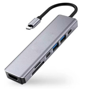 <span class=keywords><strong>USB</strong></span> Type-<span class=keywords><strong>C</strong></span> концентратор 4K HD-MI USB3.0 Rj45 док-станция многопортовый док-адаптер для ноутбука с зарядкой PD для iPad - Product Image 1