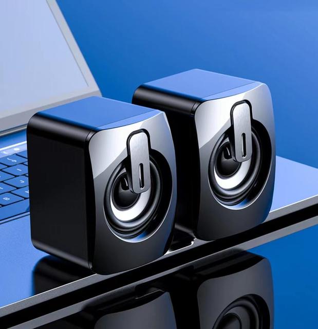 Factory Direct A2 USB Wired PC Speakers RGB Light 2.0 Stereo Desktop Gaming Speaker 52mm Driver 6W High Power for Home Office