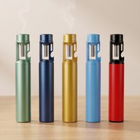Briquet torche portable coupe-vent à flamme commutable pour cigares et cigarettes, accessoires MRVI, vente chaude