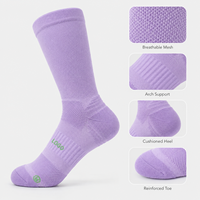 Chaussettes de sport personnalisées en coton de haute qualité, chaussettes de compression pour la course à pied, chaussettes mi-mollet avec logo pour hommes