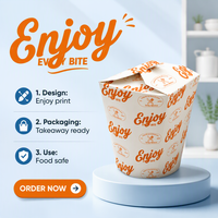 Boîtes en papier personnalisées écologiques biodégradables imperméables de qualité alimentaire en papier kraft jetables pour plats à emporter, durables