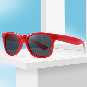 Lunettes de soleil classiques rétro pour enfants, monture carrée en PC, protection UV400, unisexe, mode, voyage, K1028 - Product Image 2