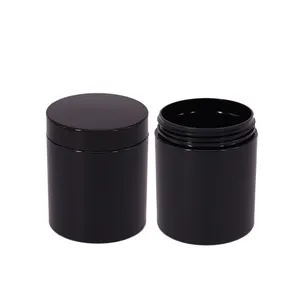 Cura della pelle cosmetici imballaggio PET 100 ml 120ml 200ml 250ml 500ml nero opaco di plastica crema cosmetica vaso 4 once 8 once 16 once lucido nero vaso