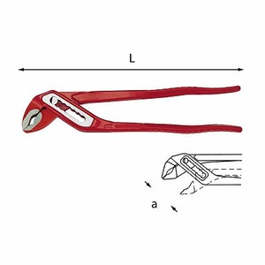 Clé à molette réglable 180 V en acier au chrome-vanadium de qualité industrielle avec mâchoire dentée, mesure impériale - Product Image 1