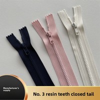 Fermeture éclair coulissante à verrouillage automatique en résine, modèle 3 #   Échantillon disponible en 7 jours