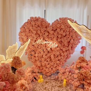 Panel de Flores Artificiales con Fondo de <span class=keywords><strong>Rosas</strong></span> de Seda para Decoración de Bodas, Cumpleaños y Fotografía - Product Image 1