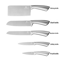 Ensemble de 9 couteaux de cuisine en acier inoxydable 30Cr13 avec bloc à couteaux rotatif en acrylique pour la cuisine à domicile, cadeau, outils de cuisine pour la famille