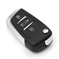 Clé de contrôle de voiture sans fil intelligente noire avec programmation de fréquence et copie de code