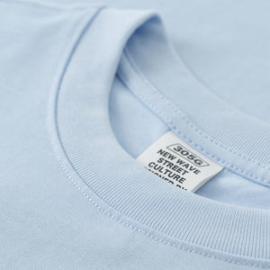 Verano estilo americano puro algodón corto 305G Casual deportes mujer camiseta - Product Image 4